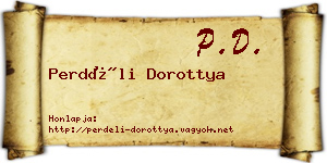 Perdéli Dorottya névjegykártya